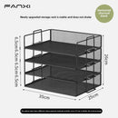 Axyaa 4-Tier Metal Mesh Desk Organizer for School and Office Storage