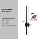 Axyaa Rotatable Black Wall Sconce Light for Living Room Bedroom - Modern Interior Fixture