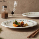 Axyaa Floral Patterns Ceramic Plate Set