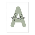 Axyaa Jungle Animal Name Canvas Print: Lion Zebra Wall Art Baby Kids Room Decor