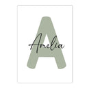 Axyaa Jungle Animal Name Canvas Print: Lion Zebra Wall Art Baby Kids Room Decor