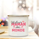 Axyaa Best Mom French Enamel Mug -  Creative Coffee Cup Gift