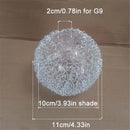 Axyaa Clear Glass G9 Lampshade with Aluminum Wire for 2cm Screw Socket