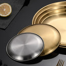 Axyaa Stainless Steel Round bone Spitting Dish Fruit Meat Tableware