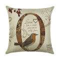 Axyaa Linen Pillowcase 45*45cm for Household Sofa Decor - Love Letter Series