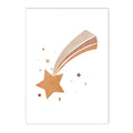 Axyaa Boho Sun Star Rainbow Canvas Painting Rocket Poster Nursery Print Wall Art
