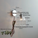 Axyaa Ceramic LED Wall Sconce Modern Style Pull Chain Switch