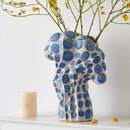 Axyaa Retro Hand-painted Porcelain Flower Vase – Home Decor Accessory