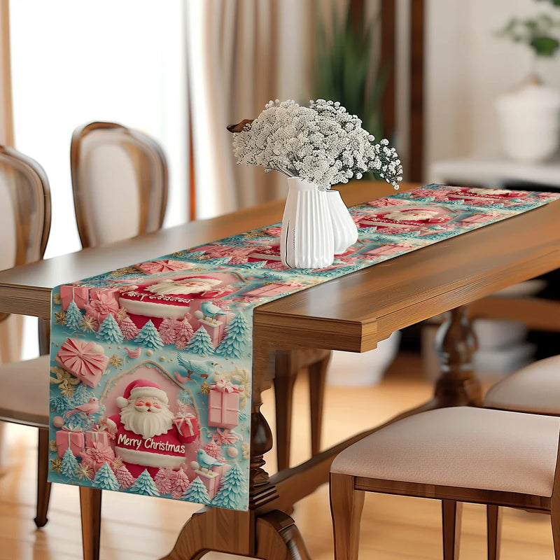 Axyaa Christmas Berry Table Runner for Kitchen Holiday Party Decoration