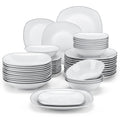 Axyaa ELISA Porcelain Plates Set for 12/24 - Service for 12/24.