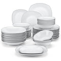 Axyaa ELISA Porcelain Plates Set for 12/24 Person