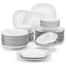 Axyaa ELISA Porcelain Plates Set for 12/24 Person