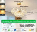 Axyaa Crystal Chandelier: Minimalist Living Room, Bedroom, and Restaurant Lighting