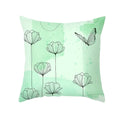 Axyaa Pink Blue Abstract Plants Floral Pillows Case - Modern Art Decor Sofa Couch