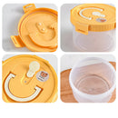 Axyaa 1100ml Clear Plastic Food Container Leak-proof Lunch Box