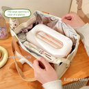 Axyaa Lunch Box Storage Bag: Insulated Hand-Held Office Bento Bag with Large Capacity
