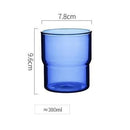 Axyaa 300-380ml Stackable Glass Mug Tumbler Cup in Various Colors for Hot/Cold Beverages