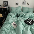 Axyaa 100% Cotton Washed Bed Linen Set - 4 Piece Comforter Double Bedding