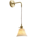 Axyaa Ceramic Copper LED Wall Lights Modern Bedside Lamp for Home Decor