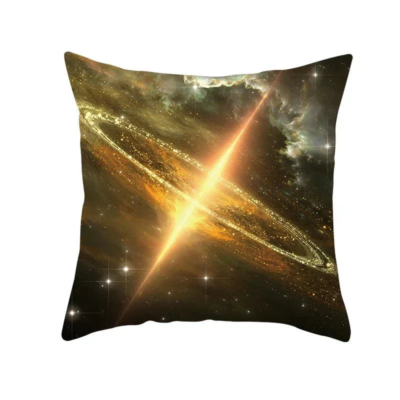 Axyaa Black Hole Polyester Pillowcase - Home Decor Cushion Cover for Sofa, 45X45CM