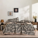 Axyaa Double-Layer Yarn Soybean Summer Quilt Set - Cotton Printed Bubble Design