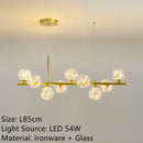 Axyaa Nordic Sky Chandelier: Modern LED Gold Magic Bean Bubble Lamp