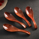 Axyaa Solid Wood Dinner Spoons Set of 6 ‑ Handmade Japanese Wooden Tableware