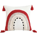 Axyaa Christmas Plush Towel Embroidered Throw Pillowcase for Nordic Home Decor