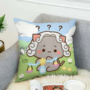 Axyaa Mochi Cat Luxury Cushion Cover Set for Sofa and Bed