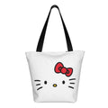 Axyaa Hello Kitty Tote Bag: Cute Kawaii Cartoon Top Handle Zipper Bag for Women