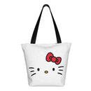 Axyaa Hello Kitty Tote Bag: Cute Kawaii Cartoon Top Handle Zipper Bag for Women