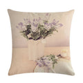 Axyaa Lavender Linen Throw Pillow 45*45cm