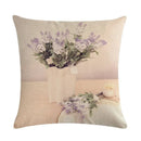 Axyaa Lavender Linen Throw Pillow 45*45cm