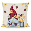 Axyaa Spring Gnome Sunflower Pillowcase for Home Bedroom Sofa