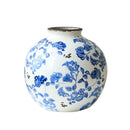 Axyaa Blue White Porcelain Gourd Vase Teapot Flower Arrangement Chinese Retro Bottle