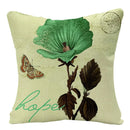 Axyaa Floral Linen Cushion Cover 45*45cm for Home Decor