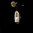 Axyaa Water Droplet Crystal LED Wall Light - Copper Bedroom Living Room Bathroom Mirror Lamp