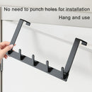 Axyaa Over the Door Bathroom Organizer 7 Hooks Towels Clothes Hanger Rack
