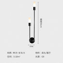 Axyaa Modern Nordic Luxury LED Wall Lamp in Black Gold for Living Room and Bedroom