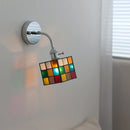 Axyaa Flexible Arm LED Wall Light Colorful Glass Bedside Sconce