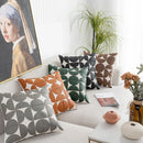 Axyaa Patchwork Faux Leather Cushion Cover 45x45cm Home Decor for Couch, Sofa, Chair