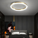 Axyaa Gold/White Ceiling Chandelier - LED Ring Light for Bedroom, Kitchen, Dining Room