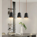 Axyaa LED Black Travertine Pendant Light for Dining Living Room Cafe Bedroom