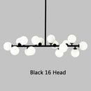 Axyaa Nordic Glass Ball Chandelier with LED for Kitchen and Living Room