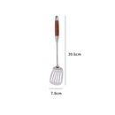 Axyaa Stainless Steel Wooden Handle Kitchen Utensils Set