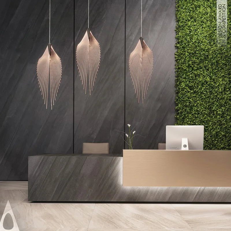Black Metal Art LED Pendant Ceiling Lamp by Axyaa for Modern Living Room & Staircase