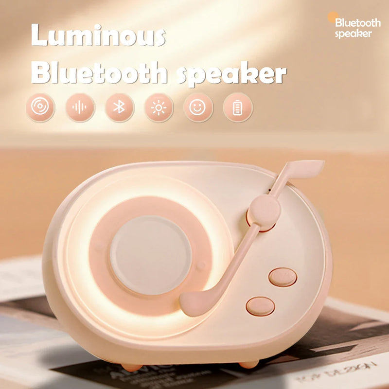 Axyaa Retro Bluetooth Speaker: Portable Night Light & Music Player
