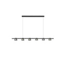 Axyaa Modern Minimalist Black LED Strip Chandelier