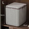 Axyaa Houndstooth Storage Bins: Large Capacity Organizer for Clothes, Blankets, Home Organization