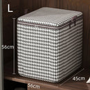 Axyaa Houndstooth Storage Bins: Large Capacity Organizer for Clothes, Blankets, Home Organization